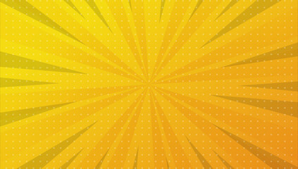Yellow comic background with sun burst and dot halftone