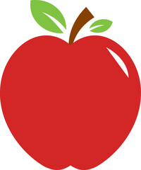 Apple flat icon isolated illustration