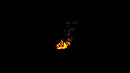 fire flame explosion for intro, design elements, . flames and sparks. realistic fire burning simulation. inferno © Татьяна Антоненко