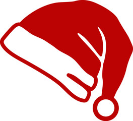 Red santa hat isolated illustration