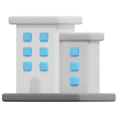 apartment 3d render icon illustration
