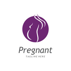 Pregnant template vector icon