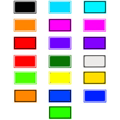 Assorted Colored Rectangle Blank Road Signs 19 Pack