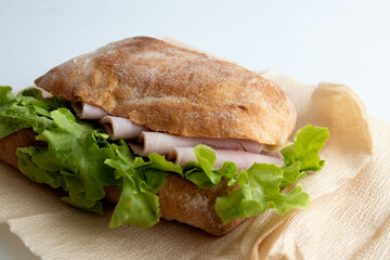 Ham and Cheese Ciabatta Bread