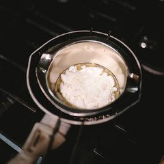 Wax melting on a stove