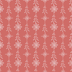 Seamless christmas tree pattern. christmas tree ornament. Doodle illustration with christmas tree