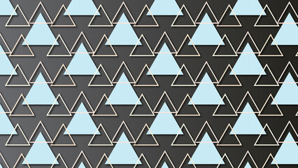 Bright tone Triangle pattern background with decorative illustration/ textured geometric vintage backdrop wallpaper