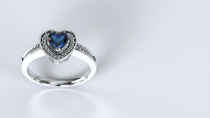 ring, wedding, engagement, silver, jewel, diamond, heart