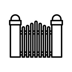 Gate icon. sign for mobile concept and web design. vector illustration