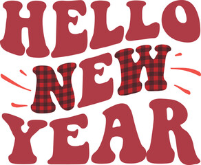 Hello new year vector arts