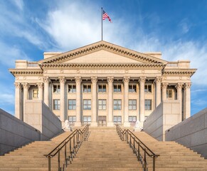 Obraz na płótnie Canvas The State Capitol of Utah in Salt Lake City on a sunny day