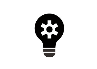 Light bulb and gear inside light bulb artificial intelligence idea and innovation concept
