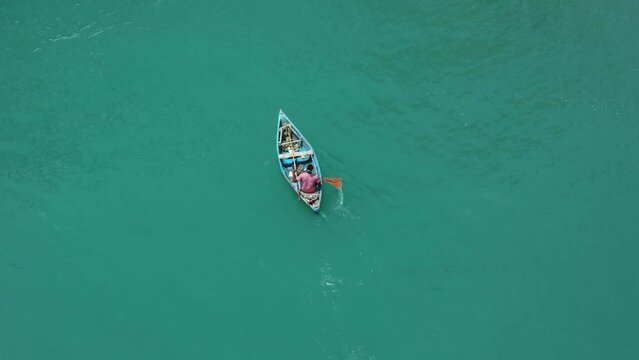 Fishing boats in Indian harbor Pamban Island. Beautiful Beach of  Danushkodi, Rameswaram Tamil Nadu India Sri Lnaka.