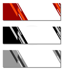 Abstract background modern design banner vector with blue, red and grey