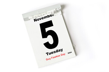 5  November 2024 Guy Fawkes Day
