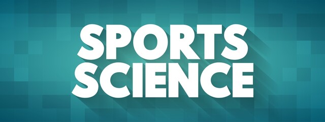 Sports Science is a discipline that studies how the healthy human body works during exercise, text concept background