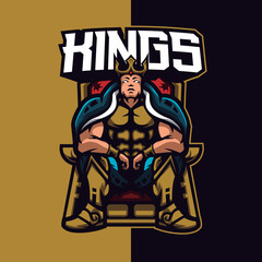 Obraz premium kings logo, crown logo, esport logo, gaming logo, logo team