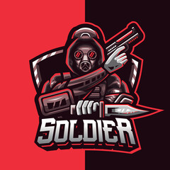 soldier logo, army logo , esport logo, gaming logo, team logo