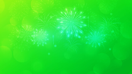 Happy new year Green fireworks in the night sky web background and has space to wright text content web banner social media post and Green Sparkle Christmas 