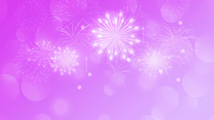 Fototapeta na wymiar Happy new year Purple fireworks in the night sky web background and has space to wright text content web banner social media post and Purple Sparkle Christmas 