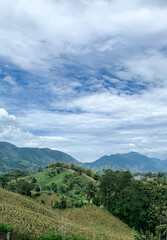Fototapeta na wymiar landscape of mountain in countryside.