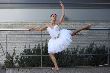 woman ballerina in white tutu