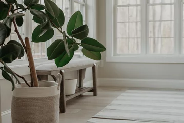 Cozy white winter home decor © Rhonda