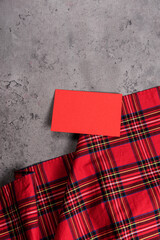 tartan red paper