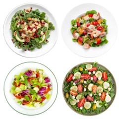  Fresh vegetable and greens salad plate isolated © BOOCYS