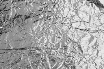 aluminium foil texture background crumpled silver