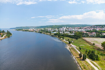 Fototapeta na wymiar Asparuhovo canal, aerial view. Varna, Bulgaria