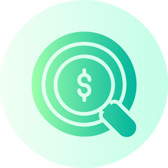 Fototapeta premium money gradient icon