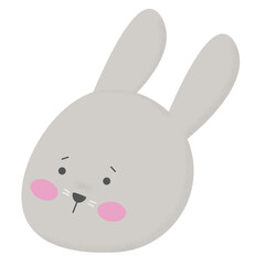 Vector bunny in flat style 