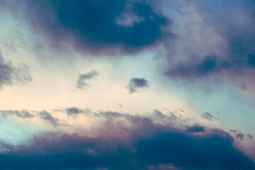 Fototapeta na wymiar Photo of a cloudy sky in spring before a thunderstorm