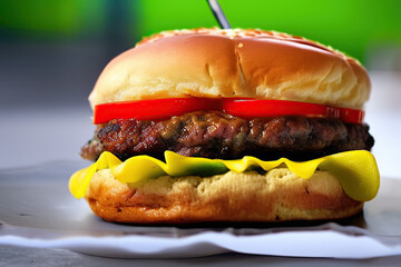 hamburger close up
