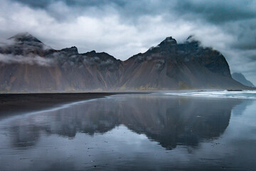 Landscape of the Beach of Stokksnes (Iceland)