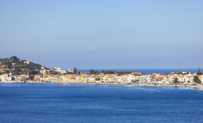 Naklejka na ściany i meble City by the Sea. Messina, Sicilia, Italy. Sunny Morning.