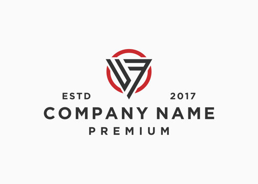 initial letter fu or uf logo design vector illustration template