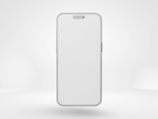 Phones on the front side. 3D rendered Illustration.