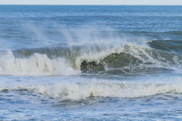 Waves curling off the coast of jupiter, Florida the day after Hurricane Nicole