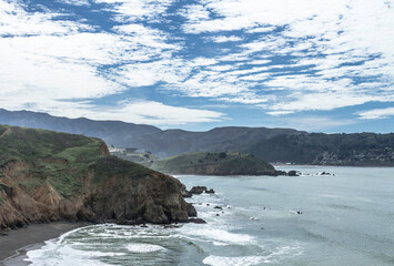Fototapeta na wymiar the California Coast of the sea 