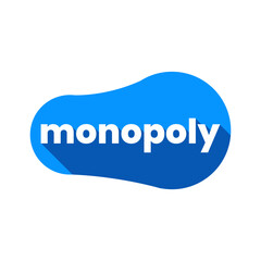 Monopoly text shape vector sign