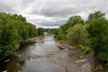 Fototapeta na wymiar The Rideau River at Merrickville, Ontario