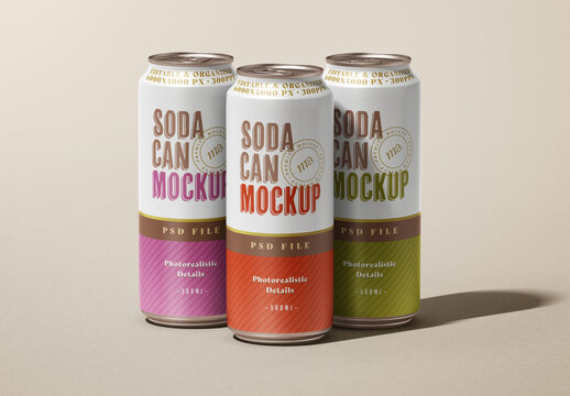 Soda Can Mockup