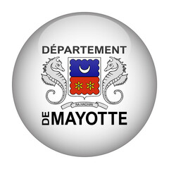 Mayotte 3D Rounded Flag with Transparent Background 
