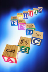 Alphabet Blocks in a Row