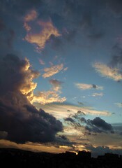 picturesque view of cloudy sky and sunset