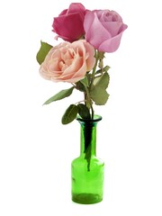 pretty pink roses as gift or symbol of love