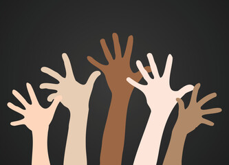 Raising hands with heart shape, donation and volunteers work concept