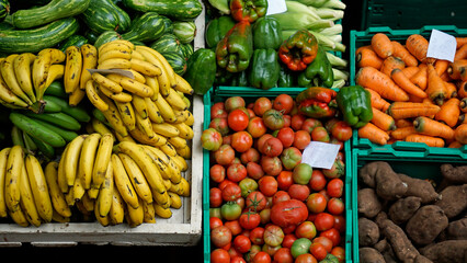 fresh products from madeiras traditional farmers market